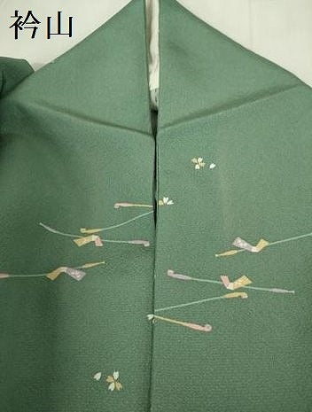 平和屋着物▽上質な小紋　単衣　舞桜　煙管　正絹　逸品　DABF3346op