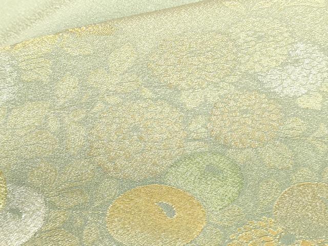平和屋着物▼色留訪問着　寿光織　万寿菊　暈し染め　金銀糸　正絹　逸品　DABF3357op