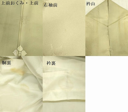 平和屋着物▼上質な小紋　地紋起こし　舞花　暈し染め　正絹　逸品　DABF3360op
