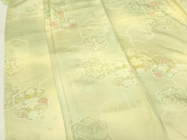 平和屋着物▼上質な小紋　地紋起こし　舞花　暈し染め　正絹　逸品　DABF3361op