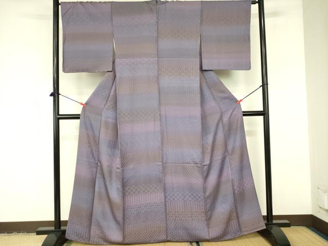 平和屋着物▼上質な小紋　百柄地紋　暈し染め　正絹　逸品　DABF3371op