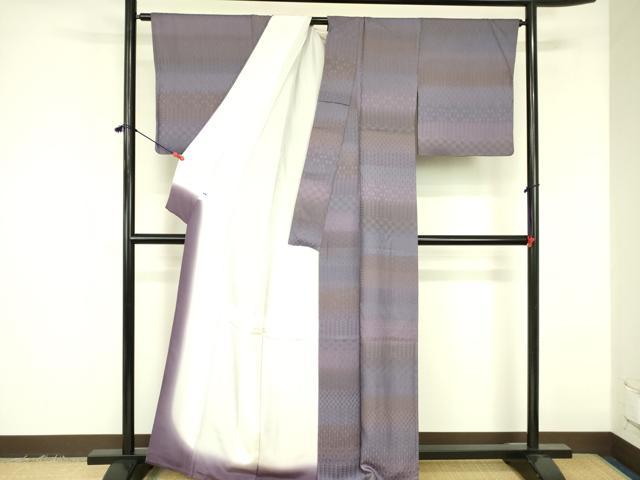 平和屋着物▼上質な小紋　百柄地紋　暈し染め　正絹　逸品　DABF3371op