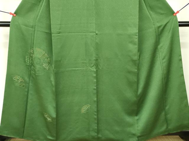 平和屋着物▼中国三大刺繍　スワトウ刺繍　汕頭刺繍　相良刺繍　総刺繍　色留訪問着　駒刺繍　扇面花文　銀糸　正絹　逸品　DABF3388op