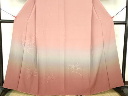 平和屋着物▼中国三大刺繍　スワトウ刺繍　汕頭刺繍　総刺繍　訪問着　楽器花文　暈し染め　正絹　逸品　DABF3399op