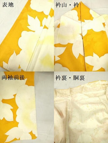 平和屋着物▼上質な小紋　地紋起こし　牡丹　正絹　逸品　DABF3401op