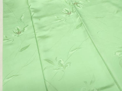 平和屋着物▼上質な小紋　草花　金糸　正絹　逸品　DABF3420op
