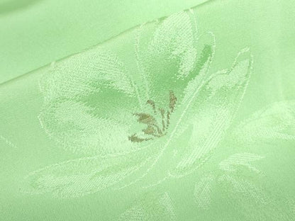 平和屋着物▼上質な小紋　草花　金糸　正絹　逸品　DABF3420op