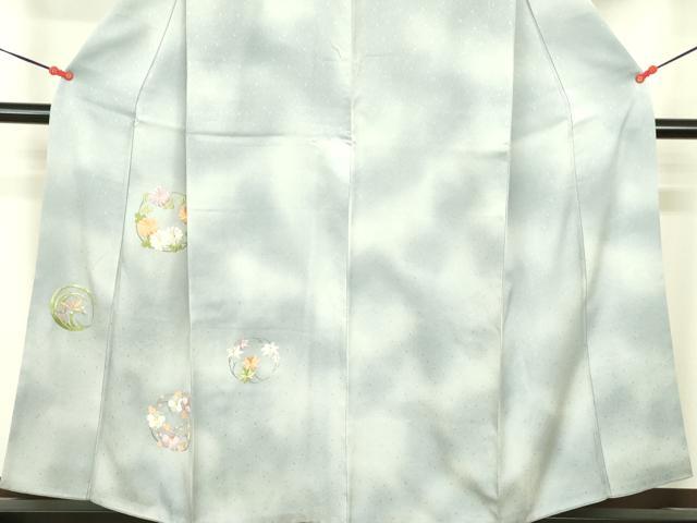 平和屋着物▼訪問着　総刺繍　花丸文　金糸　正絹　逸品　DABF3429op
