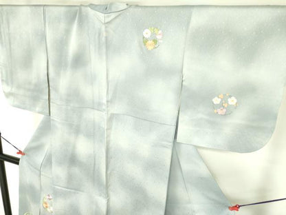平和屋着物▼訪問着　総刺繍　花丸文　金糸　正絹　逸品　DABF3429op