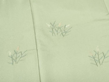 平和屋着物▼中国三大刺繍　相良刺繍　総刺繍　色留袖　草花文　正絹　逸品　DABF3435op