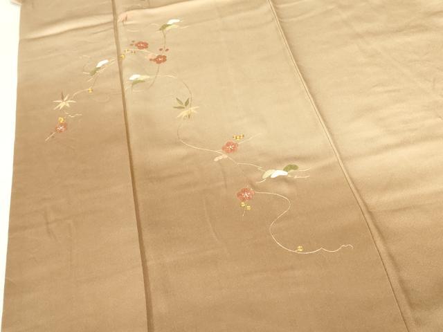 平和屋着物▼訪問着　駒刺繍　総刺繍　枝花　暈し染め　金糸　井筒屋扱い　正絹　逸品　DABF3455op