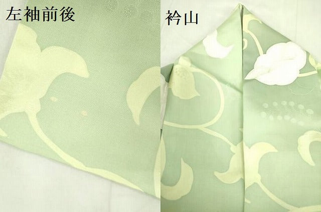 平和屋着物▼上質な小紋　地紋起こし　花唐草文　暈し染め　正絹　逸品　DABF3462op