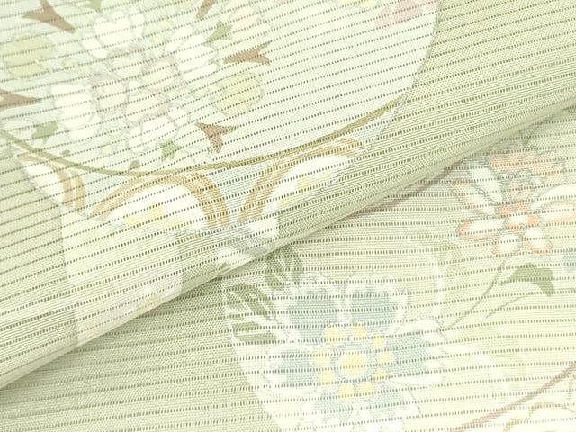 平和屋着物＊夏物　訪問着　絽　花鞠文　銀彩　正絹　逸品　DABF3466op