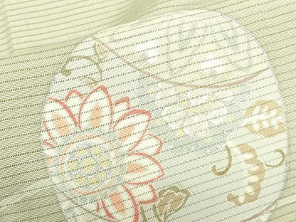 平和屋着物＊夏物　訪問着　絽　花鞠文　銀彩　正絹　逸品　DABF3466op