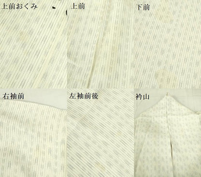 平和屋着物＊夏物　訪問着　縦絽　宝尽くし雪輪花文　金彩　正絹　逸品　DABF3471op