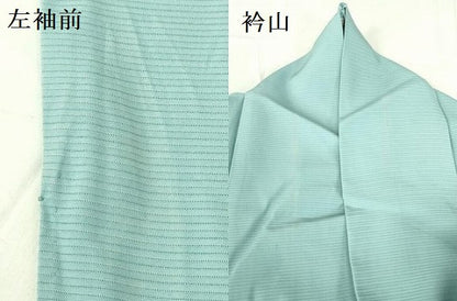 平和屋着物＊夏物　色無地　絽　白藍色　正絹　逸品　DABF3475op