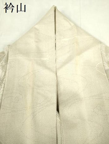 平和屋着物＊夏物　本場大島紬　夏大島　白大島　麻の葉雪輪文　正絹　逸品　DABF3481op