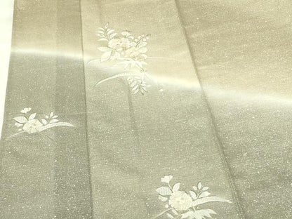 平和屋着物＊夏物　中国三大刺繍　スワトウ刺繍　汕頭刺繍　総刺繍　訪問着　草花　暈し染め　正絹　逸品　未使用　DABF3483op