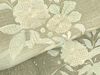平和屋着物＊夏物　中国三大刺繍　スワトウ刺繍　汕頭刺繍　総刺繍　訪問着　草花　暈し染め　正絹　逸品　未使用　DABF3483op