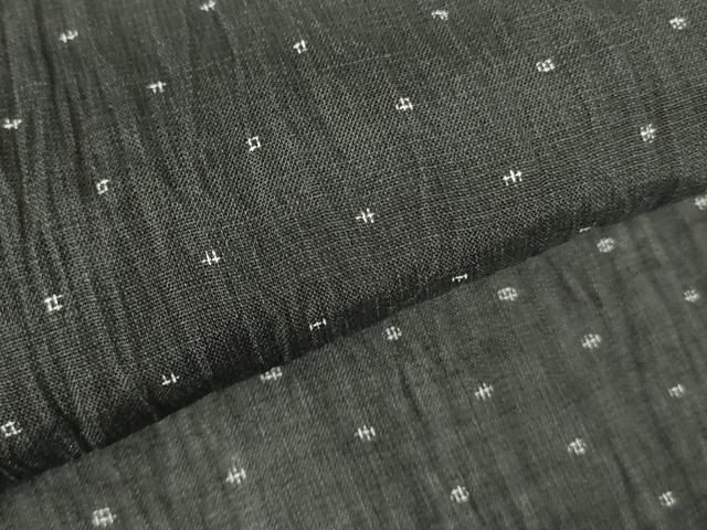 平和屋着物＊夏物　本場小千谷ちぢみ　絣文様　反端付き　麻　逸品　DABF3484op