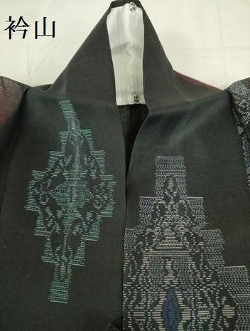 平和屋着物＊夏物　本場大島紬　夏大島　洋花文　正絹　逸品　DABF3485op