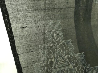 平和屋着物＊夏物　本場大島紬　夏大島　洋花文　正絹　逸品　DABF3485op