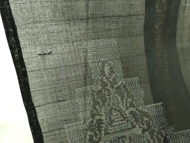 平和屋着物＊夏物　本場大島紬　夏大島　洋花文　正絹　逸品　DABF3485op