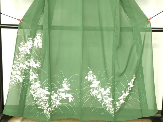平和屋着物＊夏物　訪問着　絽　草花　正絹　逸品　DABF3488op