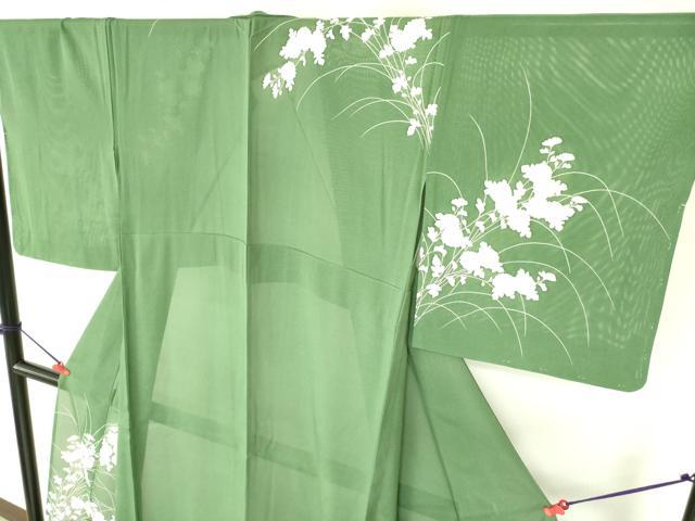 平和屋着物＊夏物　訪問着　絽　草花　正絹　逸品　DABF3488op