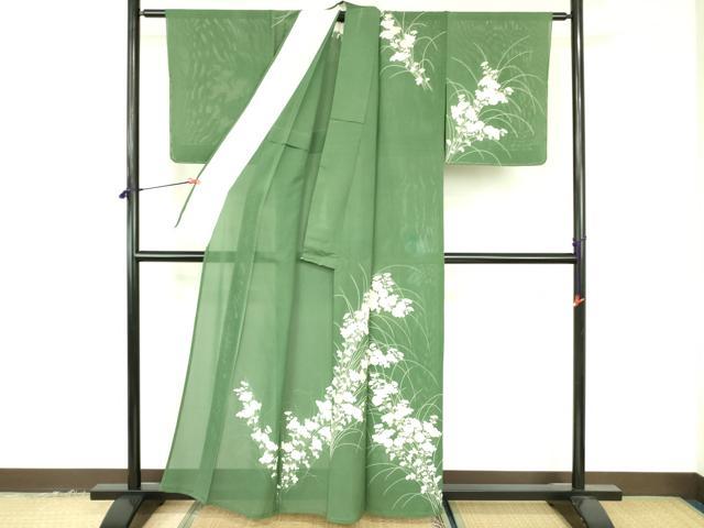 平和屋着物＊夏物　訪問着　絽　草花　正絹　逸品　DABF3488op