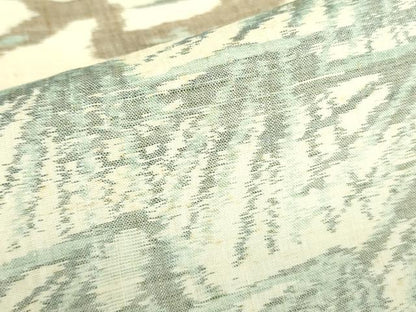 平和屋着物＊夏物　本場小千谷ちぢみ　松葉文　麻　逸品　DABF3489op