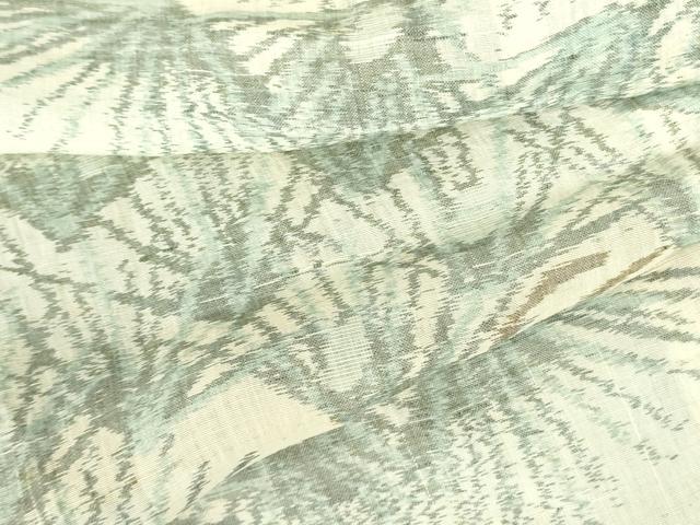 平和屋着物＊夏物　本場小千谷ちぢみ　松葉文　麻　逸品　DABF3489op