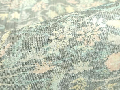 平和屋着物＊夏物　本場小千谷ちぢみ　草花　麻　逸品　DABF3493op