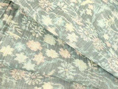 平和屋着物＊夏物　本場小千谷ちぢみ　草花　麻　逸品　DABF3493op