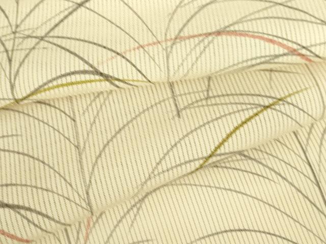 平和屋着物＊夏物　小紋　縦絽　芝文　正絹　逸品　DABF3494op
