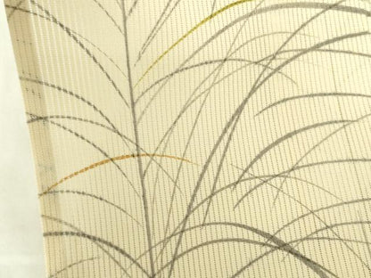 平和屋着物＊夏物　小紋　縦絽　芝文　正絹　逸品　DABF3494op