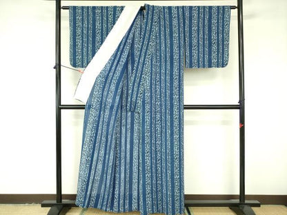 平和屋着物＊夏物　小紋　絽　いろは歌　洗える着物　DABF3496op