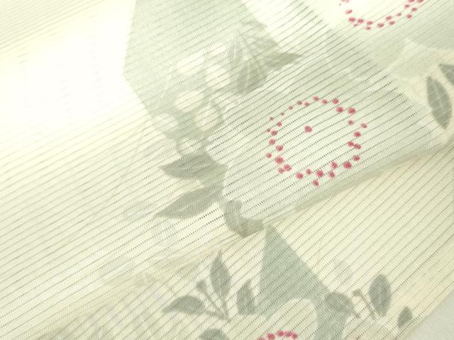 平和屋着物＊夏物　小紋　絽　舞桜　洗える着物　DABF3498op