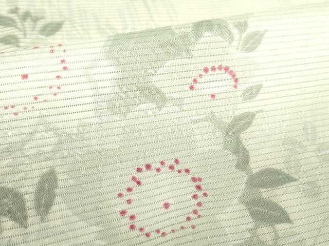 平和屋着物＊夏物　小紋　絽　舞桜　洗える着物　DABF3498op
