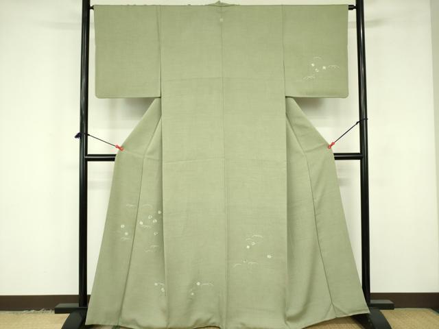 平和屋着物▼訪問着 総刺繍 吹き寄せ花文 金糸 正絹 逸品 DABF3509op