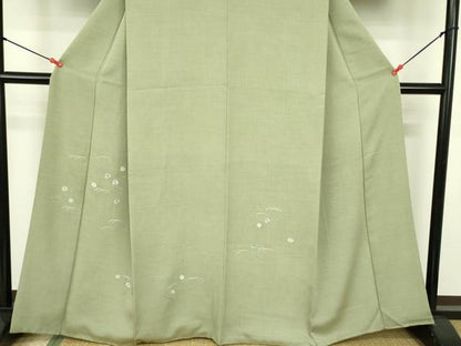 平和屋着物▼訪問着 総刺繍 吹き寄せ花文 金糸 正絹 逸品 DABF3509op