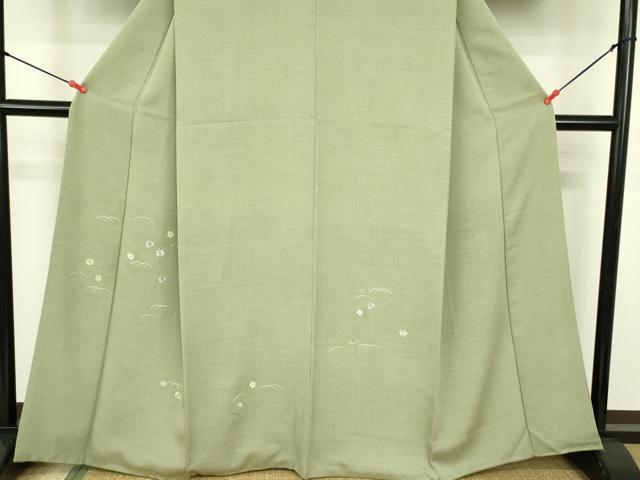 平和屋着物▼訪問着 総刺繍 吹き寄せ花文 金糸 正絹 逸品 DABF3509op