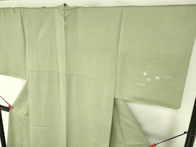 平和屋着物▼訪問着 総刺繍 吹き寄せ花文 金糸 正絹 逸品 DABF3509op