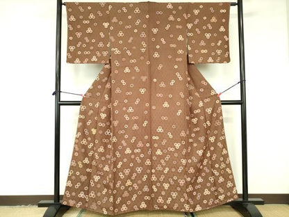 平和屋着物▼訪問着 駒刺繍 亀甲花文 正絹 逸品 DABF3512op