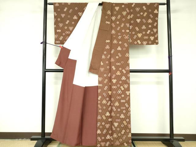 平和屋着物▼訪問着 駒刺繍 亀甲花文 正絹 逸品 DABF3512op