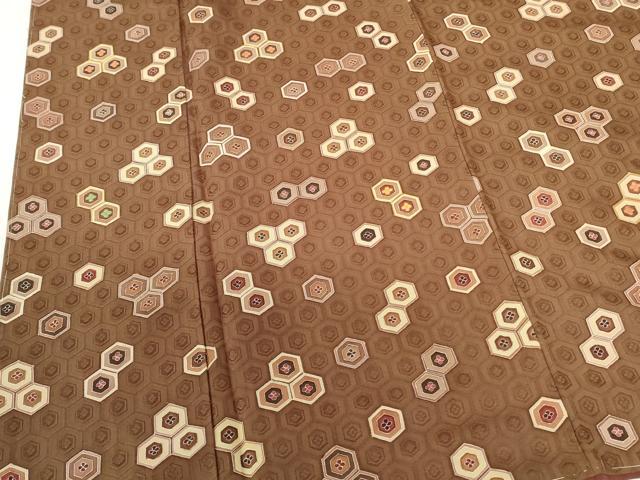 平和屋着物▼訪問着 駒刺繍 亀甲花文 正絹 逸品 DABF3512op