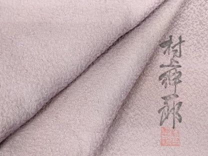 平和屋着物▼上質な小紋 村上伸一郎 黄雅染 霞文 夢彩胡蝶 暈し染め 反端付き 正絹 逸品 DABF3513op