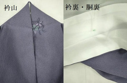 平和屋着物▼上質な小紋 地紋起こし 草花 正絹 逸品 DABF3517op