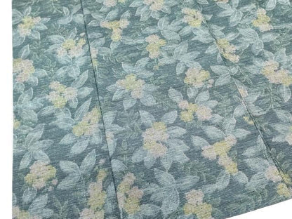 平和屋着物▽大島紬　単衣　草花　証紙付き　正絹　逸品　未使用　DABF3526op