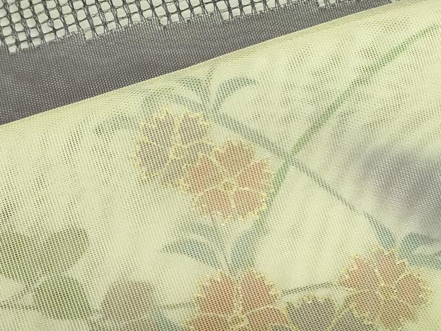 平和屋着物▽訪問着　無双　紗袷　紗×紗　流水花文　暈し染め　金彩　正絹　逸品　未使用　DABF3529op